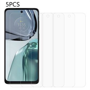 5 stk / pakke for Motorola Moto G62 5G høy hardhet herdet glass Anti Scratch film 2,5D 0,3 mm HD telefon skjermbeskytter