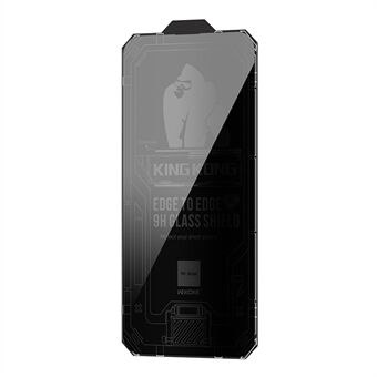 WEKOME King Kong Vacha Series For iPhone 13 / 13 Pro / 14 Anti- Spy High Aluminium-silikon Glass Skjermbeskytter 9D Buet Skjermfilm