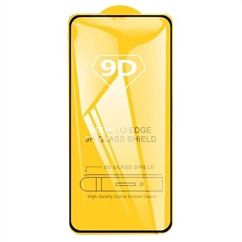 For Realme C55 telefon fullskjermbeskytter sidelim silkeutskrift 9D herdet glass skjermfilm