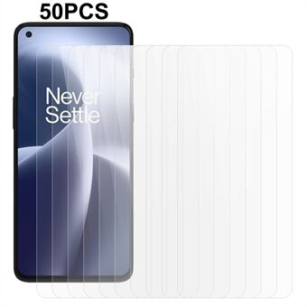 50 stk telefonskjermbeskytter for OnePlus Nord 2T 5G, herdet glass ultraklart anti- Scratch skjermfilm