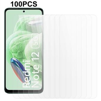 100 stk for Xiaomi Redmi Note 12 5G (Kina) / (India) / (Global) / Poco X5 5G herdet glass skjermbeskytter full limfilm