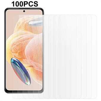 100 stk skjermbeskytter for Xiaomi Redmi Note 12 Pro 4G / Note 11 Pro 4G (MediaTek) / Note 11 Pro 5G (Qualcomm) herdet glass klarfilm