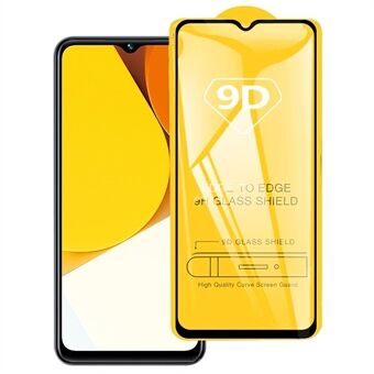 For vivo Y35 5G herdet glass skjermbeskytter sidelim silkeutskrift Full dekning 9D bruddsikker film