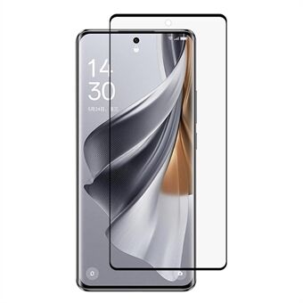 For Oppo Reno10 5G Skjermbeskytter i herdet glass 3D buet sidelim HD klar film med full dekning