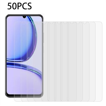 50 STK For Realme C53 4G Anti-Dust 2.5D Arc Edge 0.3mm telefonskjermfilm herdet glass skjermbeskytter