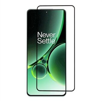 For OnePlus Nord 3 5G Skjermbeskytter i herdet glass med full lim galvanisert svart Edge full dekselfilm