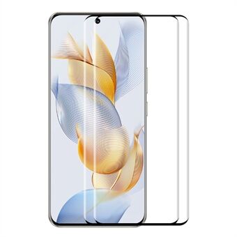 ENKAY HAT Prince 2STK Fullskjermbeskytter for Honor 90, Sidelim 3D Buet herdet glassfilm