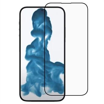 For iPhone 15 Pro Herdet Glass Full Skjermbeskytter Full Tykk Lim Silke Utskrift Telefon Skjermfilm