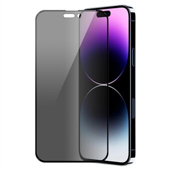 ENKAY HAT Prince For iPhone 15 Pro 28-graders Anti-peep Skjermbeskytter Helt deksel Herdet glass Antirefleksfilm