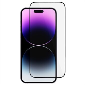 For iPhone 15 Pro Max Full Cover Skjermbeskytter Full Lim Antistatisk Støvtett herdet glassfilm