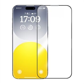 BASEUS Sapphire-serien for iPhone 15 Plus telefonskjermbeskytter Ultraklar antieksplosjon beskyttelsesfilm i herdet glass