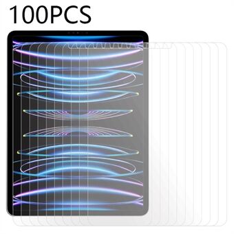 100 STK skjermbeskytter for iPad Pro 11 (2018) / (2020) / (2021) / (2022) / iPad Air (2020) / (2022) , Scratch Herdet glass klar film