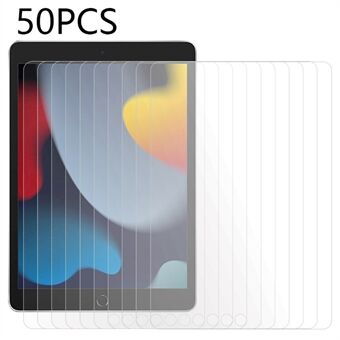 50 STK For iPad 10.2 (2019) / (2020) / (2021) Herdet glassfilm Klar Anti-boble skjermbeskytter med full dekning