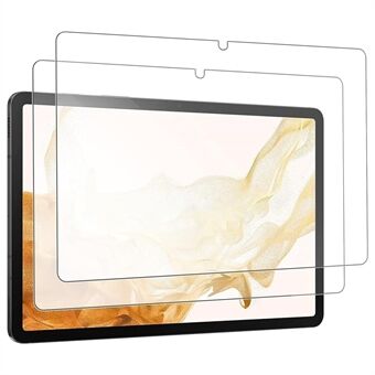 2 stk skjermbeskytter for Samsung Galaxy Tab S9 / S8 / S7 , herdet glass transparent 2.5D full dekselfilm