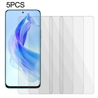 5 stk 2.5D skjermbeskytter for Honor 90 Lite 5G / X50i 5G, herdet glass 0,3 mm ultratynn telefonskjermfilm