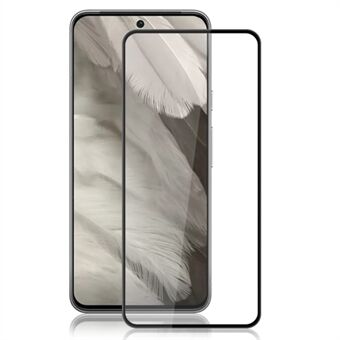 AMORUS For Google Pixel 8 Pro Anti-eksplosjon Full Cover Skjermbeskytter Silke Utskrift Full Lim Herdet Glass Film - Svart