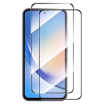 ENKAY HATT PRINCE 2 stk. for Samsung Galaxy A35 5G Skjermbeskytter Silke Print Full Lim Høyt Aluminium-silikonglass Film