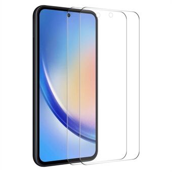 ENKAY HAT PRINCE 2 stk for Samsung Galaxy A55 5G Høy aluminium-silikon Glass 0,26 mm 2,5D HD Film