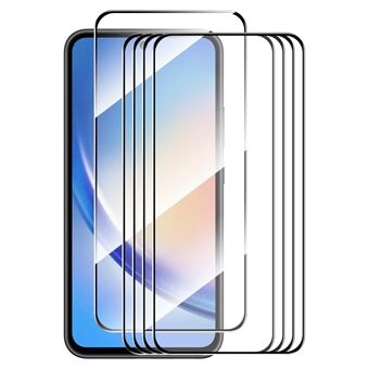 ENKAY HAT PRINCE 5 stk for Samsung Galaxy A55 5G Høy aluminium-silikon glassfilm silketrykk 9H 2.5D skjermbeskytter