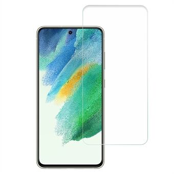 AMORUS skjermbeskytter for Samsung Galaxy S21 FE 5G, 2.5D Arc Edge 9H Hardhet Slitasjebestandig høy aluminium-silikon glassfilm