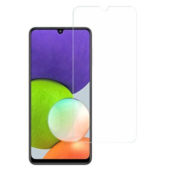 AMORUS For Samsung Galaxy A22 4G (EU-versjon) Høy aluminium-silikon glass skjermbeskytter 2.5D Arc Edge 9H Hardhet Anti- Scratch film