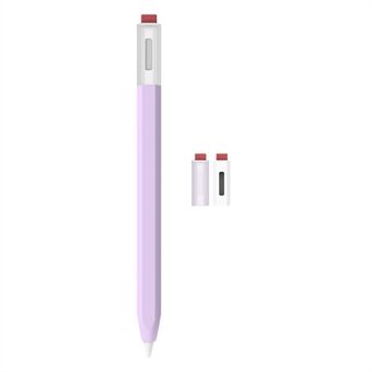 LOVE MEI Klassisk Stil Retro Pennal Myk Silikon Cover til Xiaomi Inspiration Stylus (2. gen) Non-Slip Pennegrep Holder med 2 stk Hetter