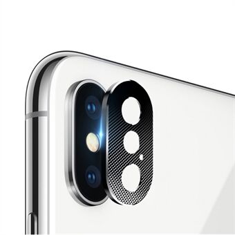 Kameralinsebeskytter metalldeksel for iPhone X / XS 5,8 tommer - Svart