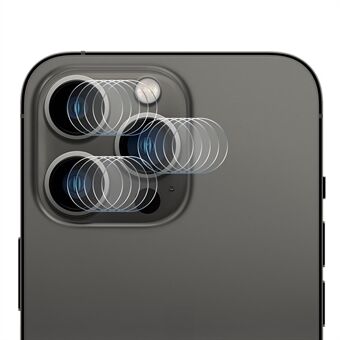 ENKAY 5 gruppe / sett 9H hardhet Klar anti- Scratch 0,2 mm herdet glass bak kameralinsebeskytter (3 stk / gruppe) for iPhone 13 Pro / 13 Pro Max