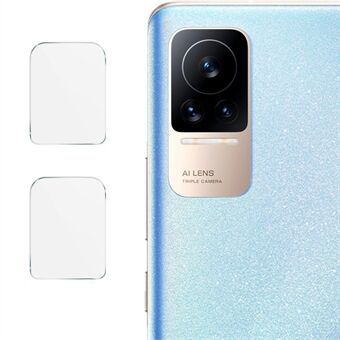 IMAK 2 stk / pakke HD boblefri AB lim anti-ripe herdet glass Kameralinsebeskytter for Xiaomi Scratch