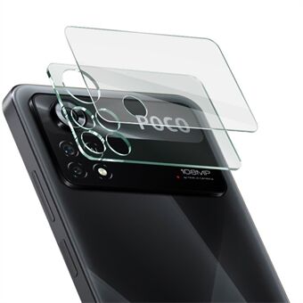 IMAK For Xiaomi Poco X4 Pro 5G Full dekning Høy gjennomsiktighet Klart herdet glass Kameralinsefilm + Akryllinsedeksel