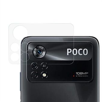 For Xiaomi Poco X4 Pro 5G Crystal Camera Linse Protector Auto Adsorption Boblefritt herdet glass bakre kameralinsedeksel