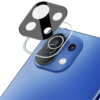 IMAK For Xiaomi Mi 11 Lite 4G/5G/11 Lite 5G NE/CC11 kameralinsebeskytter HD klar integrert herdet glass linsefilm + akryllinsedeksel (svart versjon)