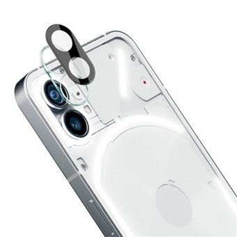 IMAK herdet glassfilm + akryllinsedeksel for ingenting telefon (1) 5G, Anti- Scratch HD klar kameralinsebeskytter (svart versjon)
