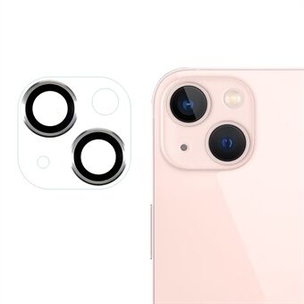 RURIHAI for iPhone 14/14 Plus klar kameralinsebeskytter metall + akryl HD klar linsefilm bak