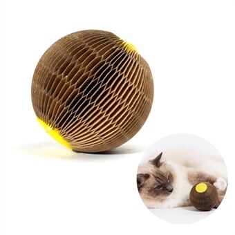 EETOYS Kattunge Cat Scratching Ball Bølgepapir Rund Pet Leke med Catmint