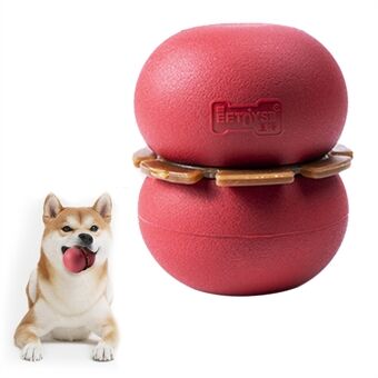 EETOYS Pet Treat Food Dispenser Leketøy Slow Eating Dual Ball Dekk Gummi Hundeleke, str. M