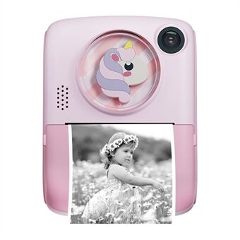 M1 Kids Instant Print Camera 2,0" IPS-skjerm digitalt tegneseriekamera HD Selfie Dual Lens Kamerastøtte 1920x1080P oppløsning