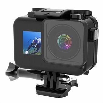 AGDY37 Undervannssportskamera dykkerskall Vanntett, fallsikkert deksel for DJI Osmo Action - Svart