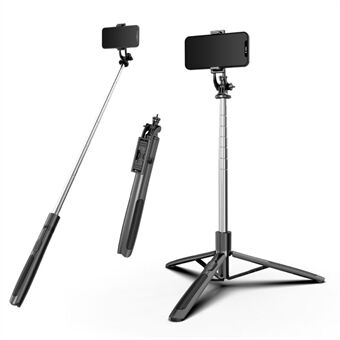 Q05 1580 mm Teleskopisk Monopond Selfie Stick Stand med Bluetooth-fjernkontroll for Android iOS