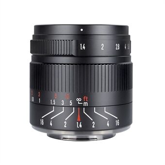 7ARTISANS 55mm F1.4 II V2.0 Manuelt fokus kamera portrettobjektiv for Sony E-Mount / Fuji X-Mount / Nikon Z-Mount / M4 / 3-monterte speilløse kameraer