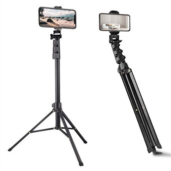 JMARY MT-36 1,7 Meter / 67-tommers Live Streaming Telefon Stativ Stand 4 Seksjoner Justerbar Video Stativ Kamera Stand Holder for mobiltelefoner, sportskamera, kringkasting