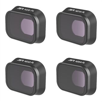 JUNESTAR KB-4IN1(NDPL) JSR-1663-20 For DJI Mini 3 Pro 4stk/sett objektivfiltre ND8-PL + ND16-PL + ND32-PL + ND64-PL aluminiumslegering+glass kameralinsefilter