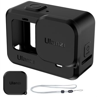 ULANZI G9-1 silikonbeskyttelsesdeksel + linsedeksel med snor for GoPro Hero 9