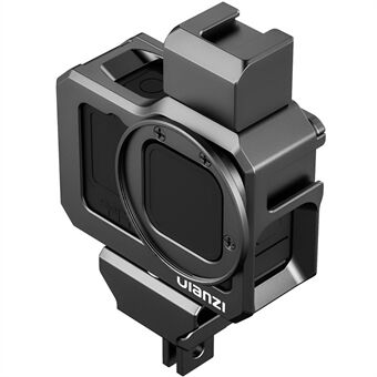 ULNAZI G9-5 metallbur for GoPro 9 rammekoffert med 52 mm filteradapter Forleng kaldskofeste for mikrofonfyllingslys