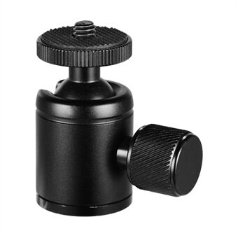 Tripod Mini Ball Head Aluminiumslegering Ballhead Stativfeste med 1/4\'\' skrue og 3/8\'\' skruehull for kamera DSLR mobiltelefon