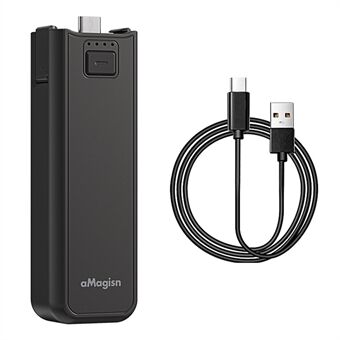 AMAGISN For DJI Pocket 3 Batterihåndtak 4500mAh Strømstang med 1 / 4 Tommers Monteringsport