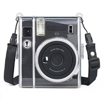 Beskyttende Gjennomsiktig Deksel for Instax Mini 400 Instant Kamera Krystall Hardt PC Deksel med Avtakbar Skulderstropp