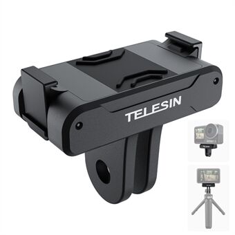 TELESIN OA-TPM-T04 For DJI Action 3 Nylon+aluminiumslegering magnetisk kameraadapter med to klør