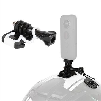 Hjelmbrakettfestesett for Insta360, actionkamera aluminiumslegering motorsykkelfestesett