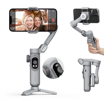 AOCHUAN Smart X Pro smarttelefonstabilisator med OLED LCD-skjerm Håndholdt Gimbal-stabilisator Bærbar stativtelefonholder for fotograferingsstøtte Trådløs lading